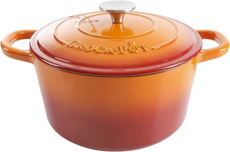 Crock-Pot Artisan Round Enameled Cast Iron Dutch Oven, 7-Quart, Lavender Purple