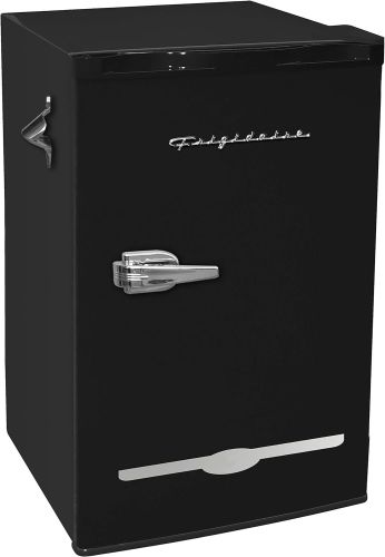 FRIGIDAIRE EFR376 Retro Bar Fridge Refrigerator with Side Bottle Opener, 3.2 cu. Ft, Pink/Coral